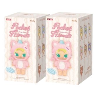 Baby Molly Pocket Friends Vinyl Pluche Hanger Verzegelde Koffer (2 Blinde Dozen)