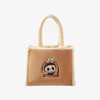 Klassieke tassenserie – LABUBU Plush Tote Bag (bruin)
