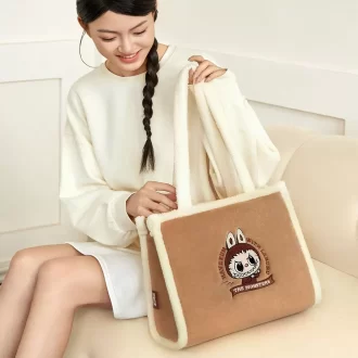 Klassieke tassenserie – LABUBU Plush Tote Bag (bruin)