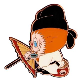 Labubu Laten we samen plezier hebben badge “Tekenen parapluhoes”