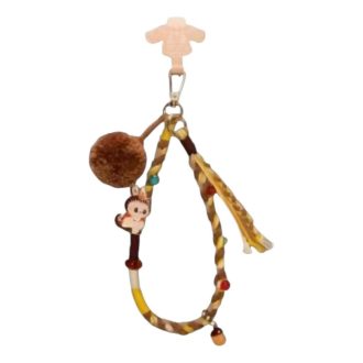 Labubu Pom Party Sleutelhanger “Bruin”