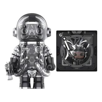 Pop Mart x CLOT Mega Space Molly Black Alienegra Set 400% + 3D Stereoscopische Schilderset