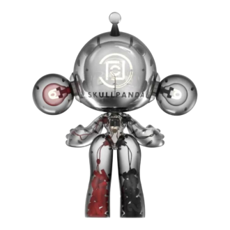 Pop Mart x Clot Skullpanda Mega Invincible Liefdesfiguur 1000%
