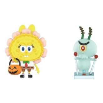 Pop Mart x Spongebob The Monsters Labubu “Jack O Lantern en Plankton x Tycoco”
