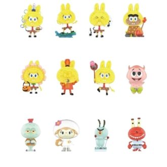 Pop Mart x Spongebob The Monsters Labubu verzegelde koffer (12 blinde dozen)