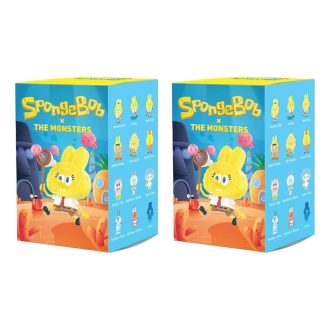 Pop Mart x Spongebob The Monsters Labubu verzegelde koffer (2 blinde dozen)